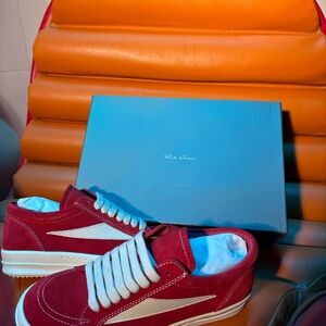 Vans Red and White Sneakers